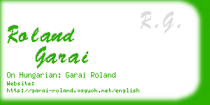 roland garai business card